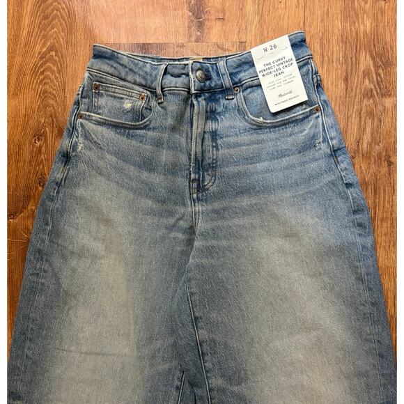 NWT Madewell The Curvy Perfect Vintage Wide-Leg Crop Jean Hallstead Wash Size 26 - Picture 7 of 10